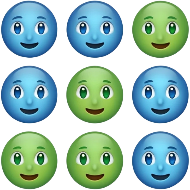 Make a big emoji with six and seven emoji