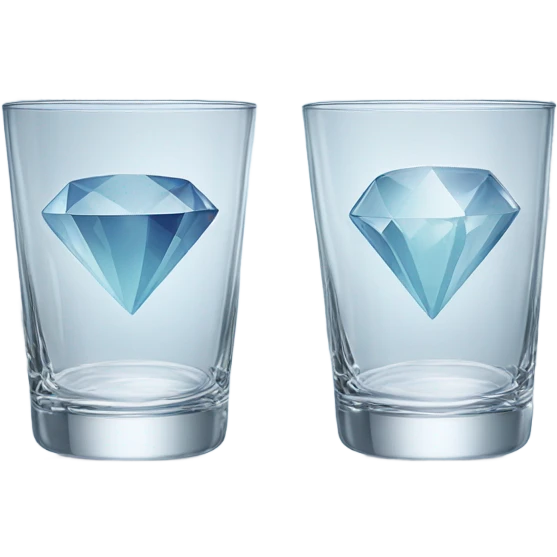 Diamonds on glasses  emoji
