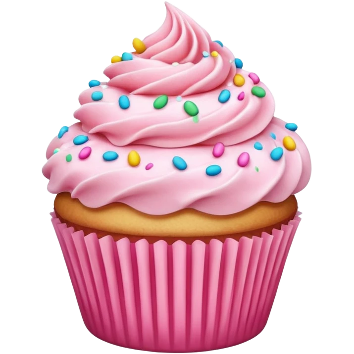 Cupcake with pink icing emoji