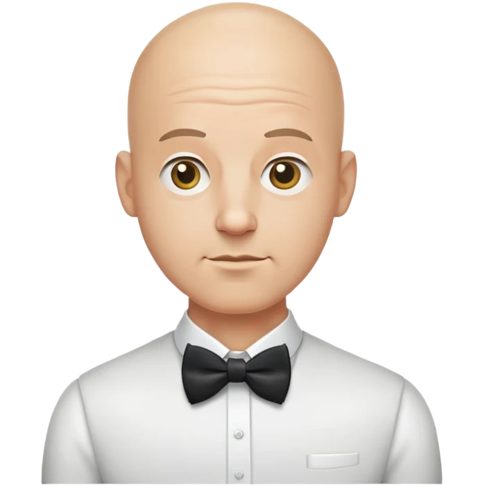 Лысый с галстуком бабочкой emoji