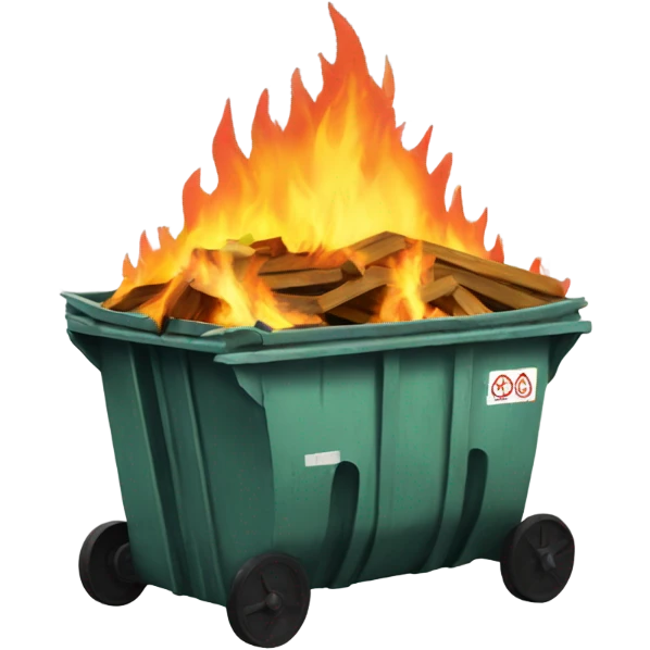 Dumpster fire emoji