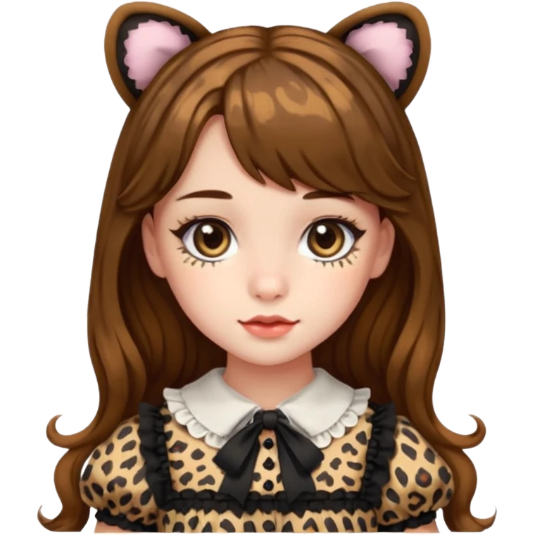Leopard lolita dress emoji