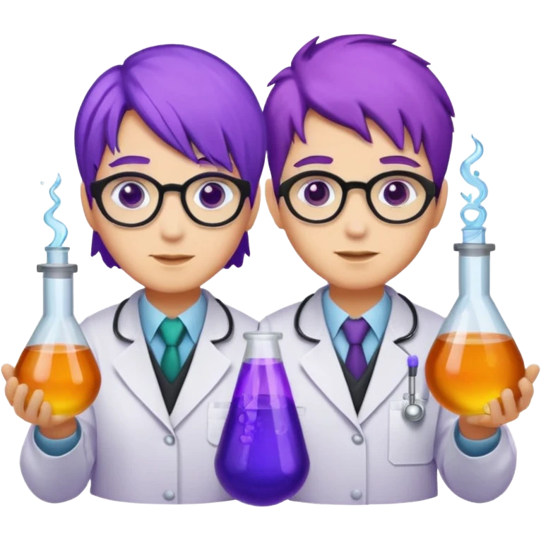 purple haired scientists emoji