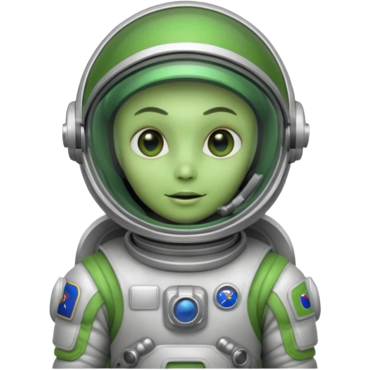 green alien silver Astronaut emoji