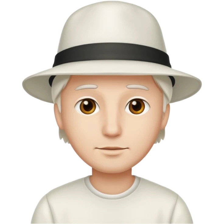 man with white hat emoji