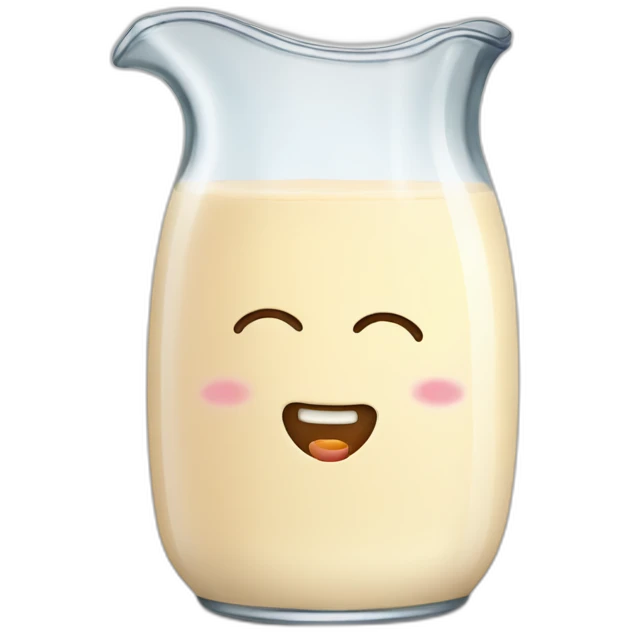 condensed milk in a glass jug emoji