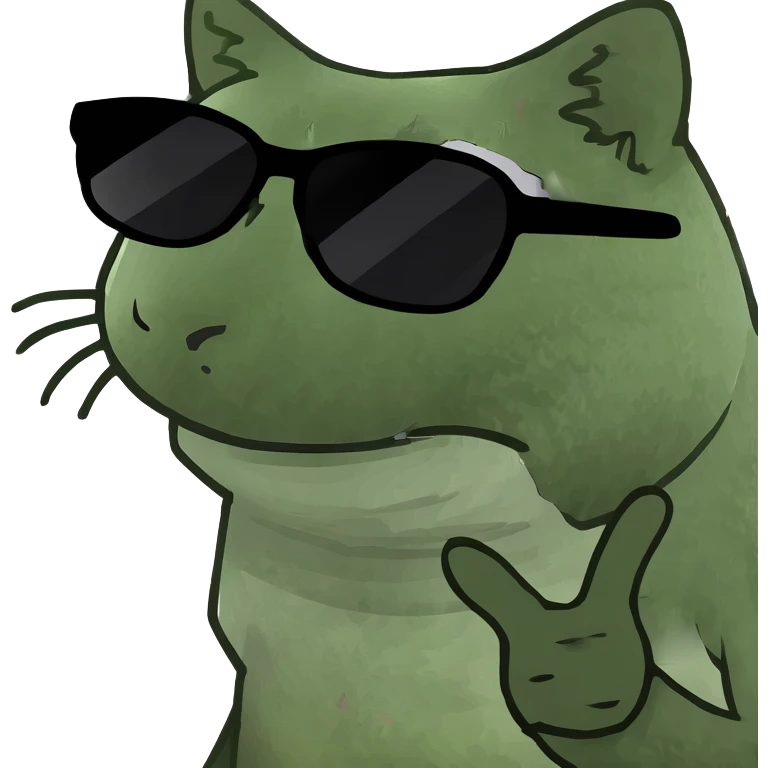Cat with sunglasses emoji