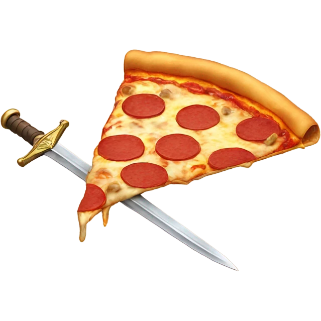 Pizza with a sword emoji