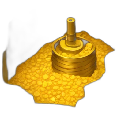 mining gold shaft emoji