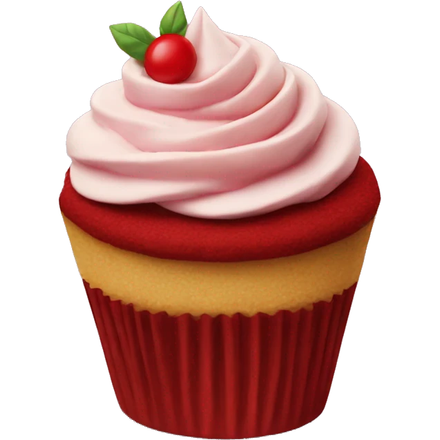 Red velvet cupcake emoji