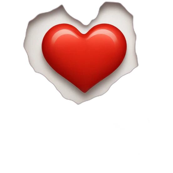 Red Heart twisted into thick knot emoji