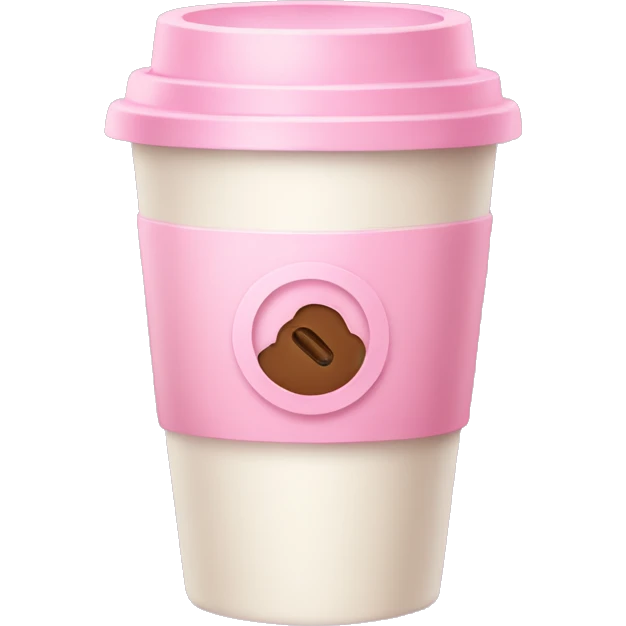 Pastel Pink coffee to go emoji