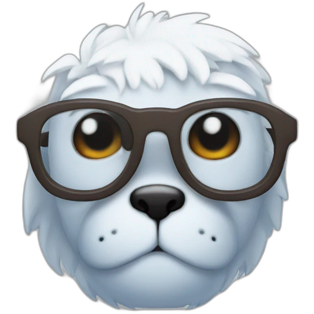 white stitch with glasses emoji