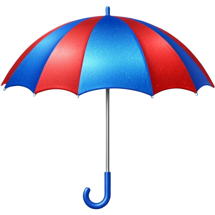 glitter red and blue umbrella emoji