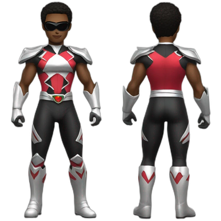 black power ranger full body emoji