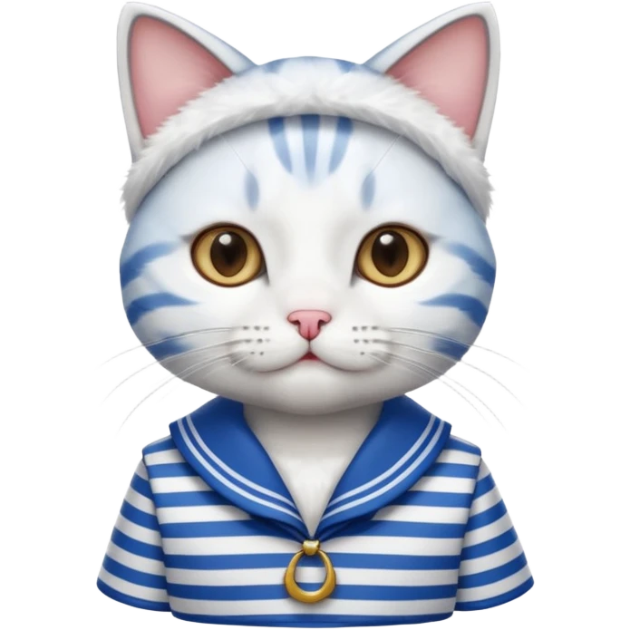Cat in sailor costume emoji