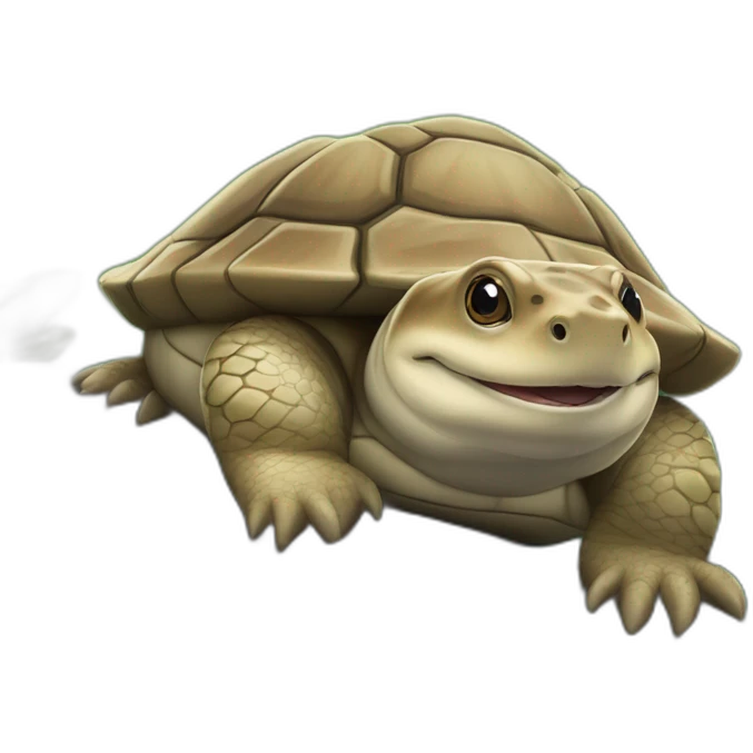Tortue sur une loutre emoji