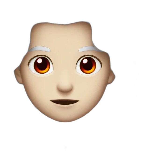 child long hair white haired red eyes vampire emoji