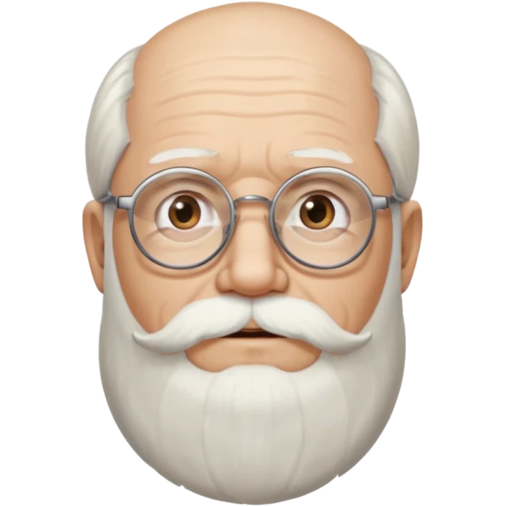 An old man with a beard and glasses and a little bit of hair on top named phillis emoji