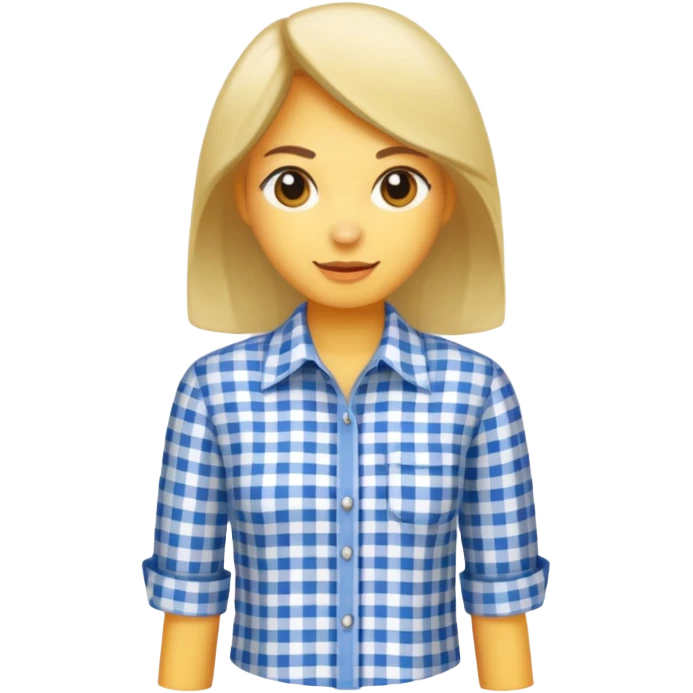 gingham shirt woman emoji