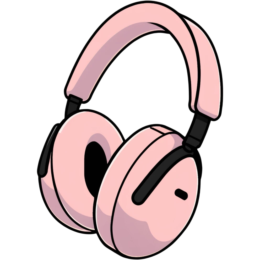 pink AirPods Max headphones emoji