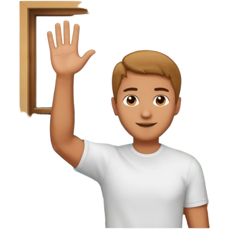 pullman finestra uomo che saluta emoji