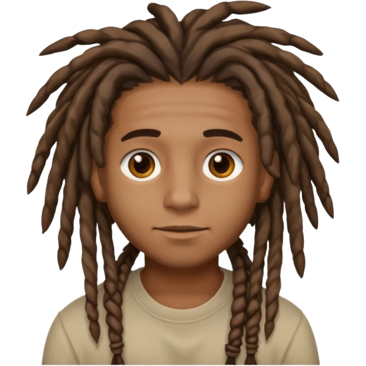 brown boy with aesthetic dreads emoji
