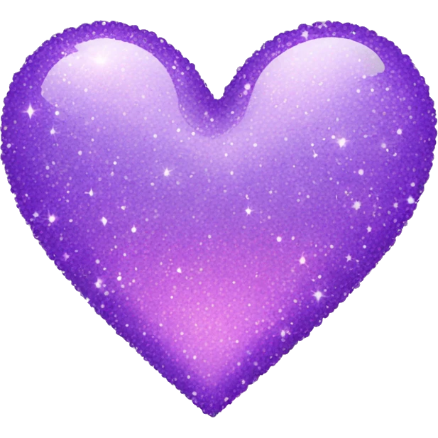 sparkly lilac-gradient heart emoji