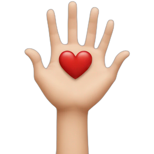 Heart made with hands emoji