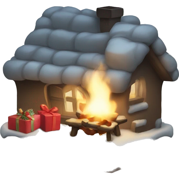 Cozy Christmas night emoji emoji