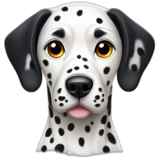 Dalmatian with dark ears emoji