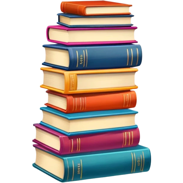A colorful stack of books emoji