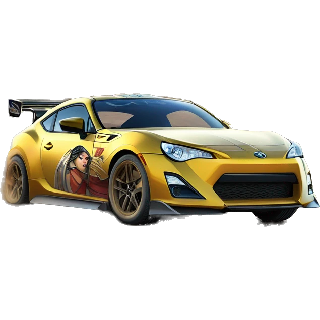 Linda Carter’s Wonder Woman Long wheelbase widened ground effects Scion FR-S desert race car emoji