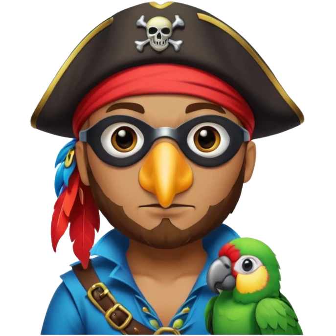 pirate and parrot emoji