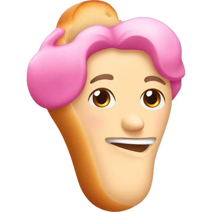 Breadfast with B only and pink color emoji
