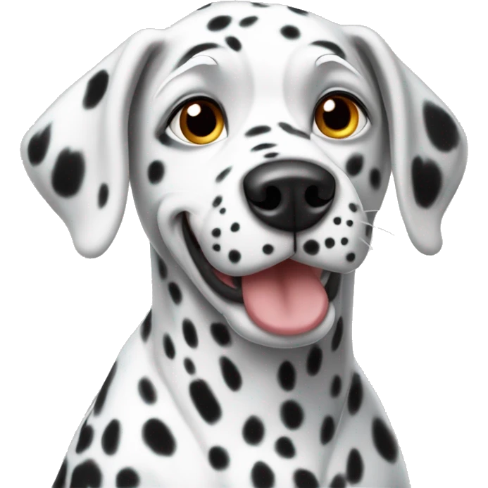 dalmatian with hahaha emoji