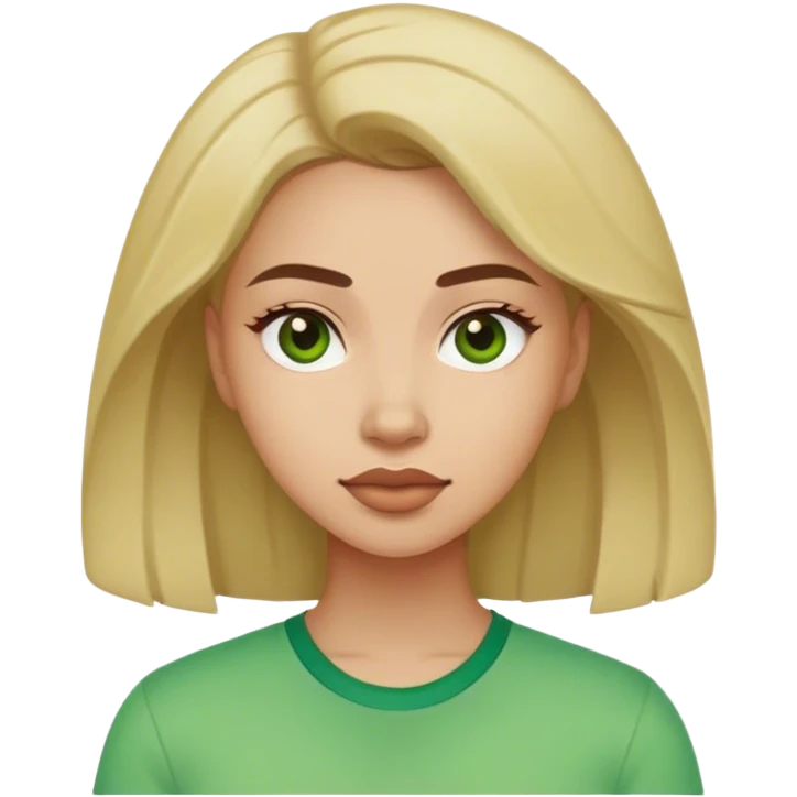 woman in green shirt emoji