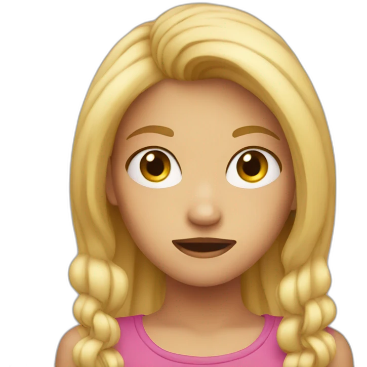 blonde girl afraid emoji