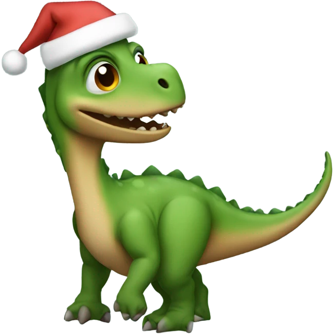 Christmas dinosaur  emoji