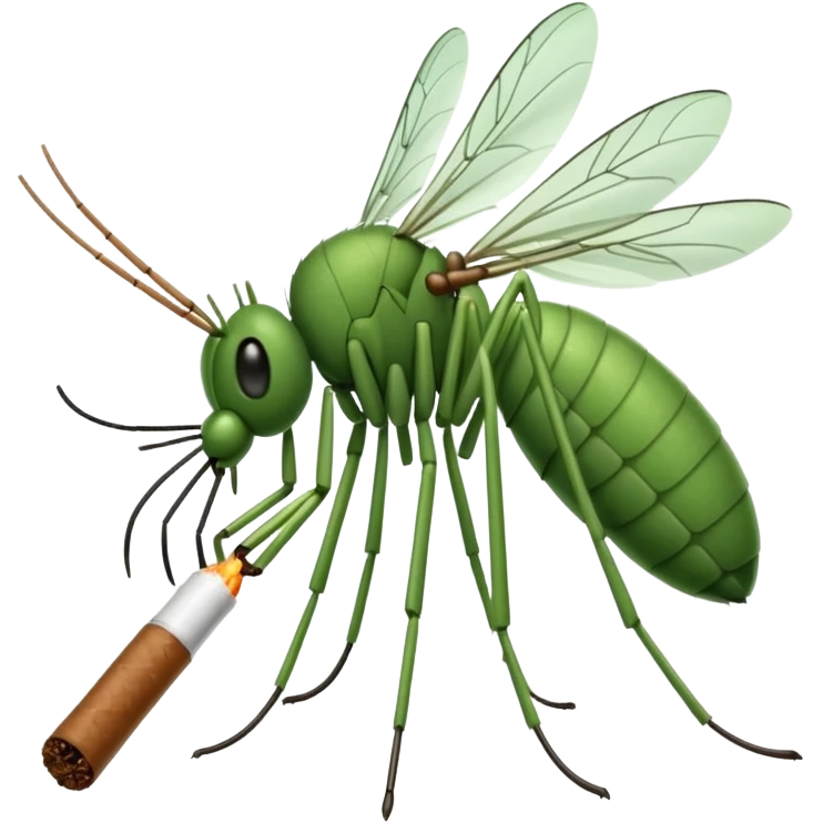 mosquito fumando un cigarro emoji