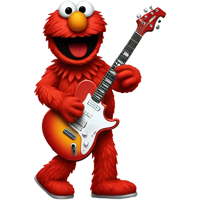 Elmo playing electric guitar emoji