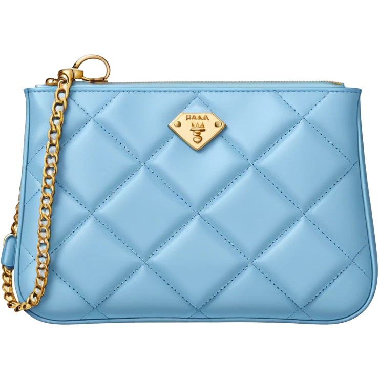 Light blue Prada clutch purse emoji