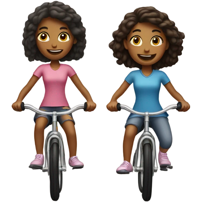2 girls on bikes emoji