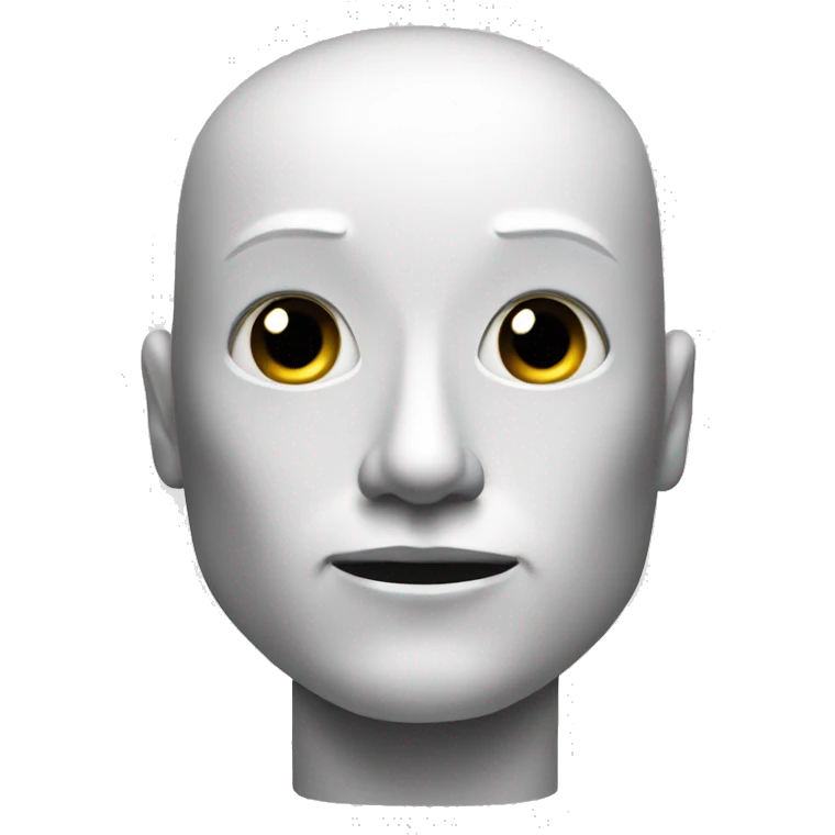 a modern style robot.Dont give bald head.It should be attractive emoji