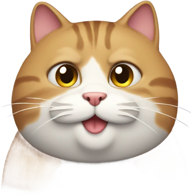 Fat cat saying hi emoji