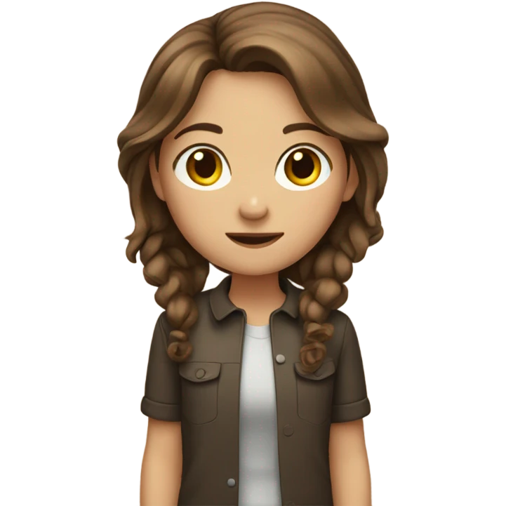 girl with brown hair in germany emoji