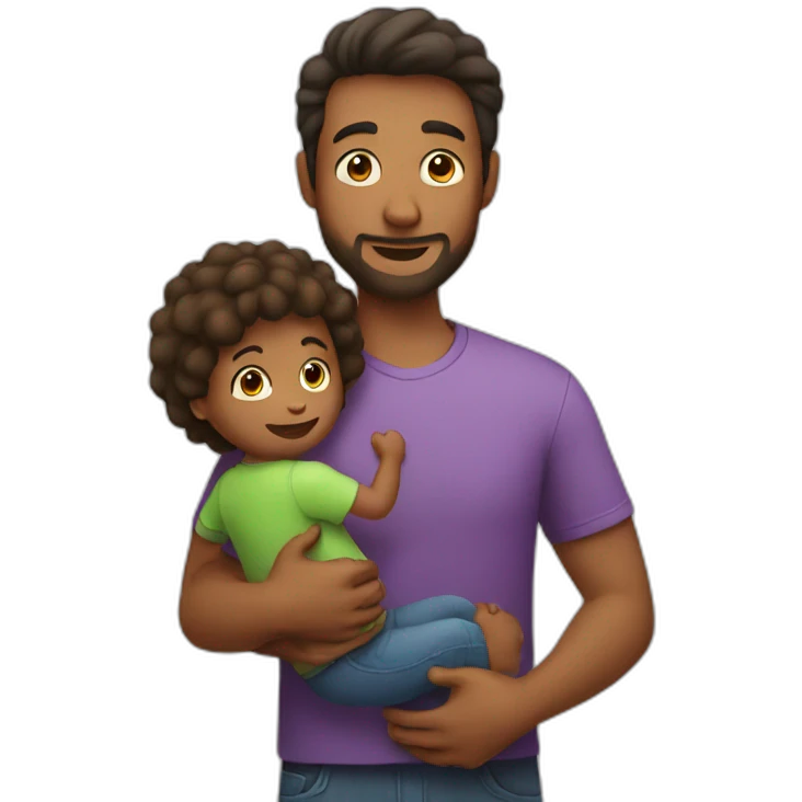 Dad holding a child emoji