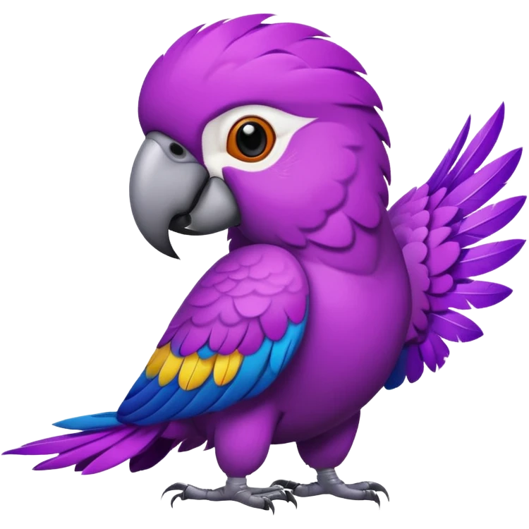 purple parrot playing cards emoji