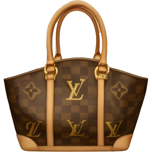 beige checkered louis vuitton tote emoji