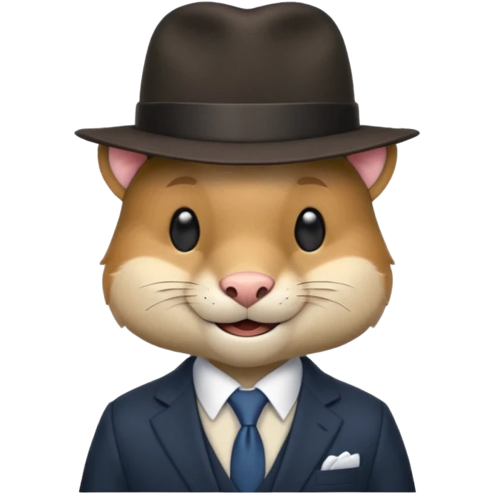Animal with hat emoji